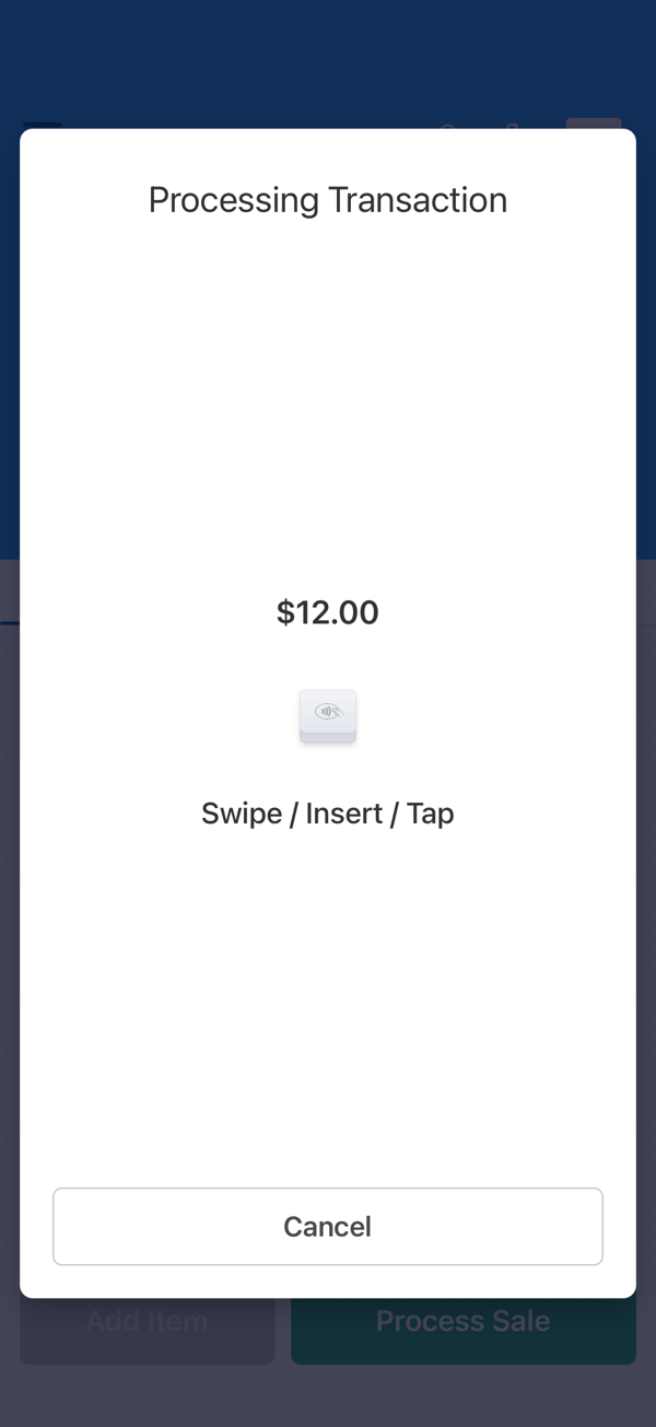 Processing payment with a card reader