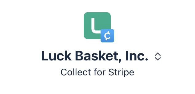 Stripe account showing brand logo and Collect logo